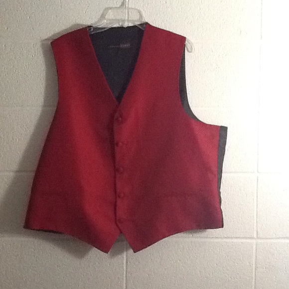 Red Tuxedo Prom / Wedding/ Formal Vest XL - Picture 6 of 6